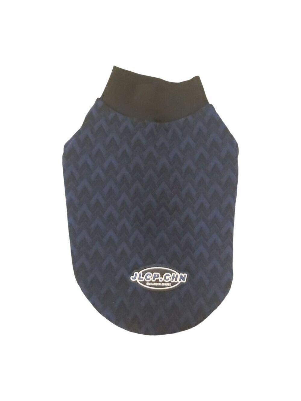 JLCP.CHN Navy Blue/Black Argyle Pullover Dog Shirt - XS
